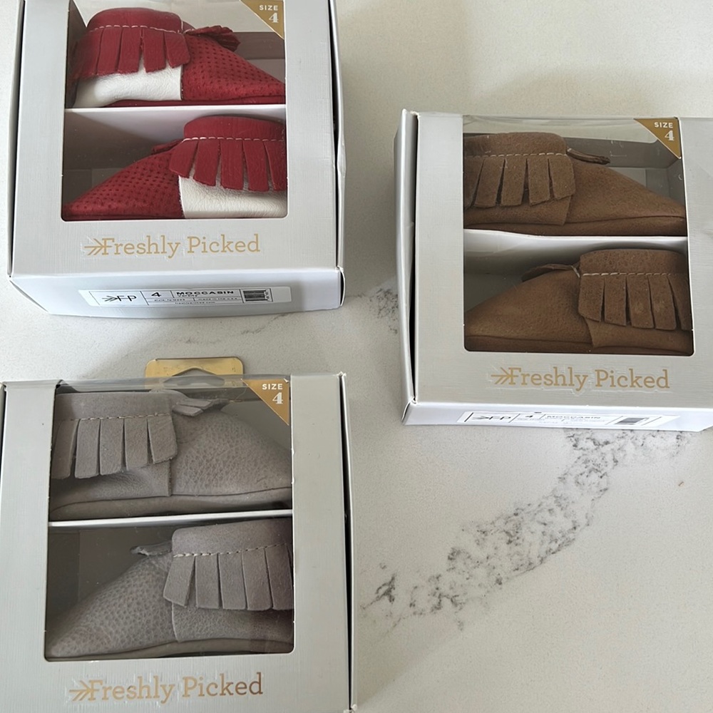 Freshly Picked Size 4 moccasins- brand new in box